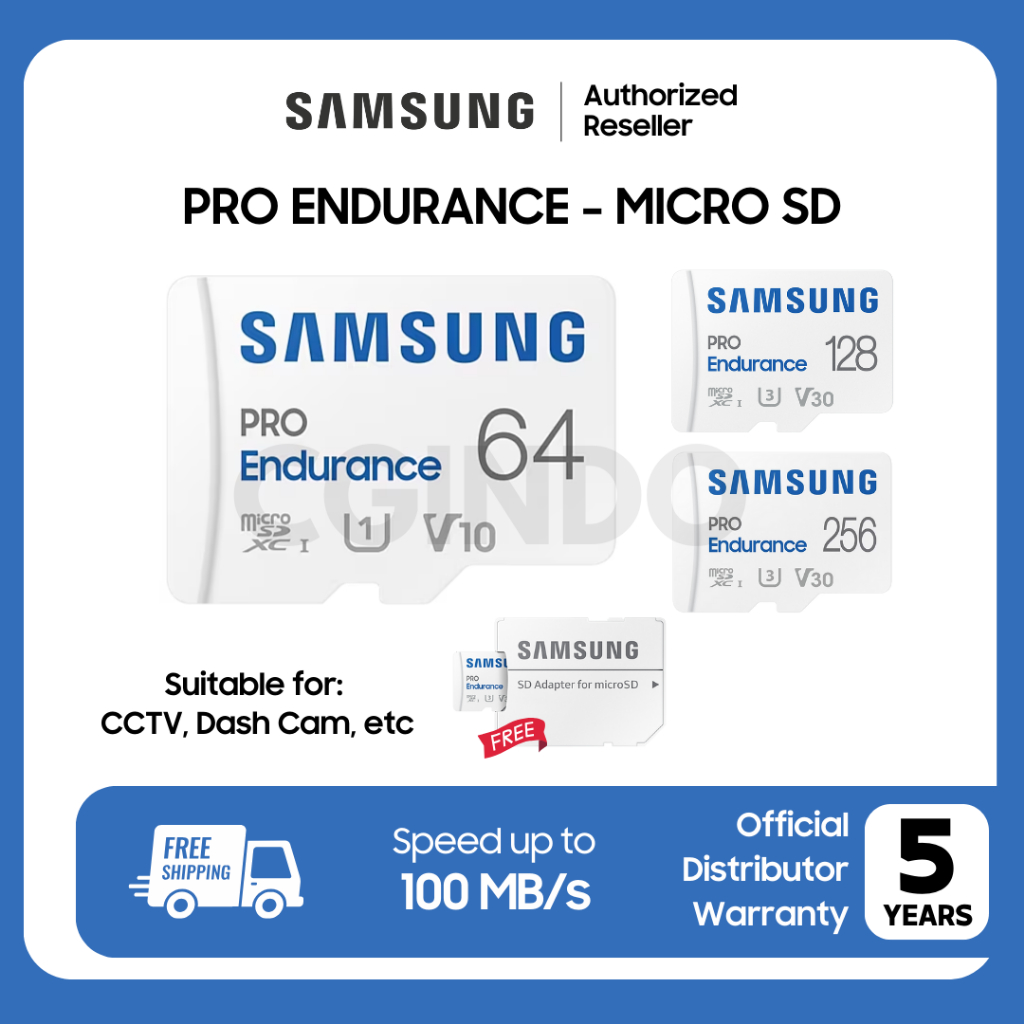 Samsung Microsd Pro Endurance 64GB 128GB 256GB MicroSDXC Memory Card - 64GB