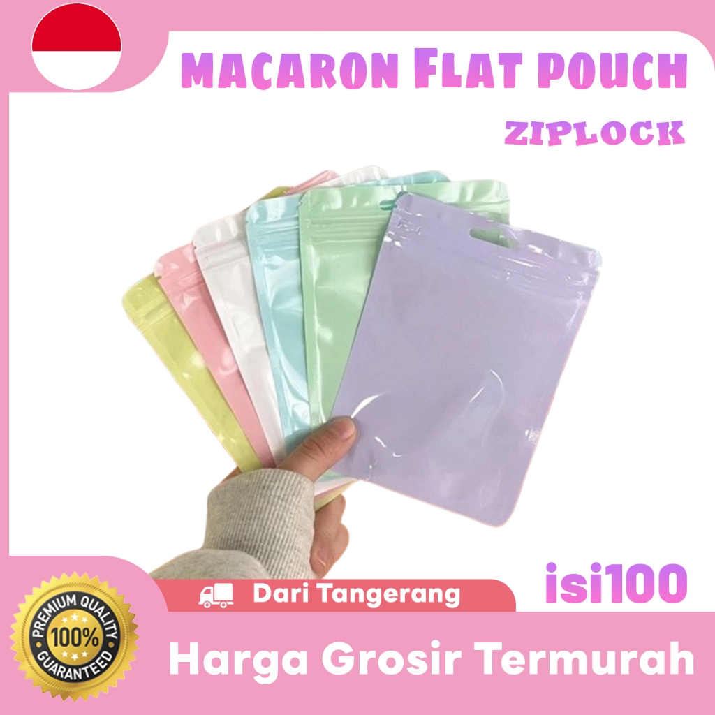 

isi100 Macaron Color 10×15 mini gift Ziplock Plastik Lucu Pink Klip perhiasan aksesoris dan hadiah