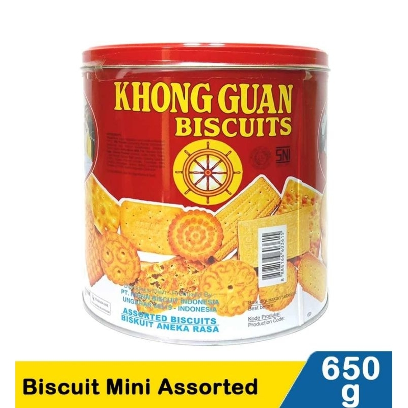 

KHONG GUAN BISCUIT ASORTED MINI KALENG 650GR