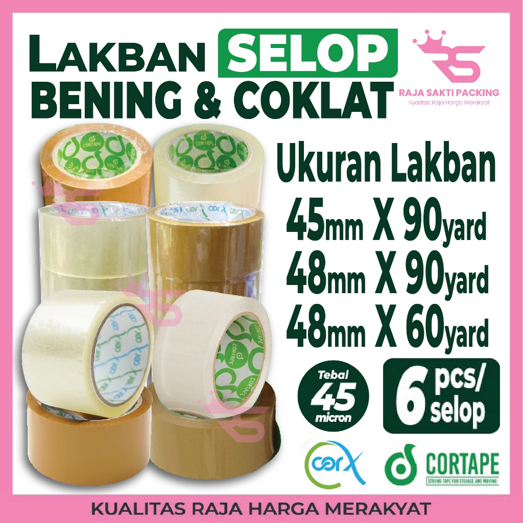 

Lakban Solasi Cortape Plakban Selotip Lakban Ekonomis Termurah Selop