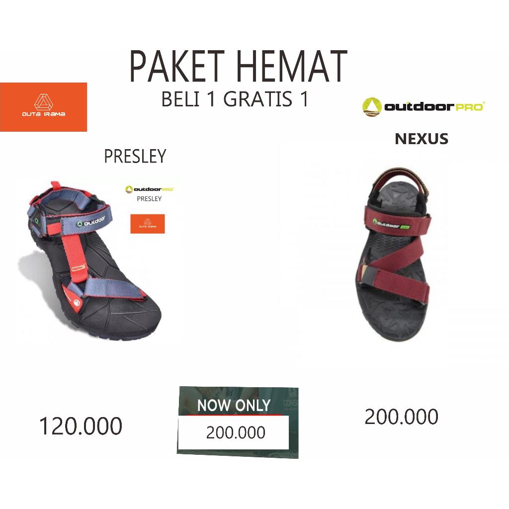 DUTAIRAMA - PAKET HEMAT BELI 1 GRATIS 1 SANDAL OUTDOOR NEXUS + PRESLEY