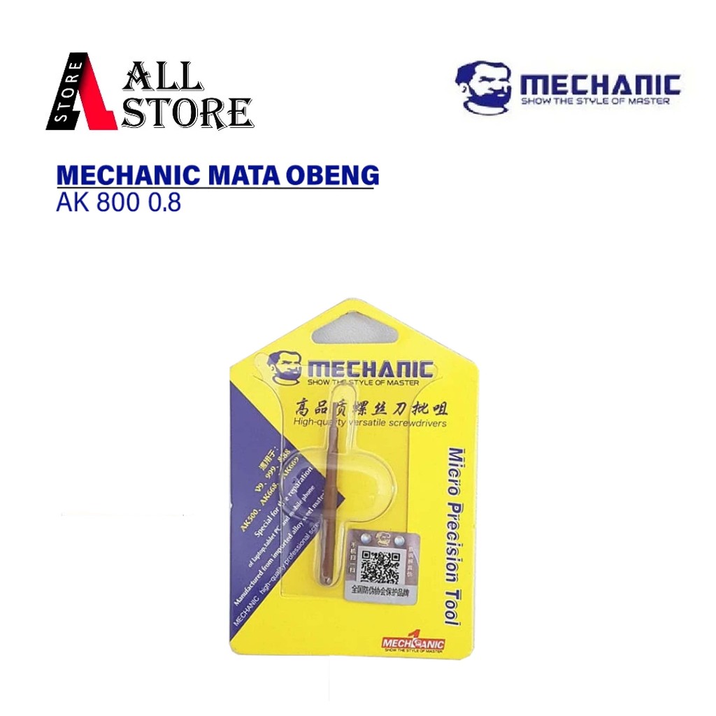 MECHANIC MATA OBENG AK 800 ☆ 0.8 - MATA SCREWDRIVER BINTANG 0.8 MECHANIC AK 800 ORIGINAL