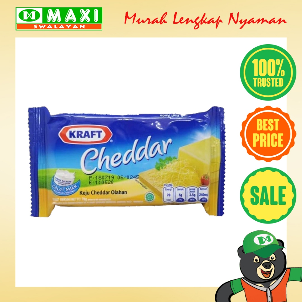 

Kraft Keju Cheddar Kemasan 70gr