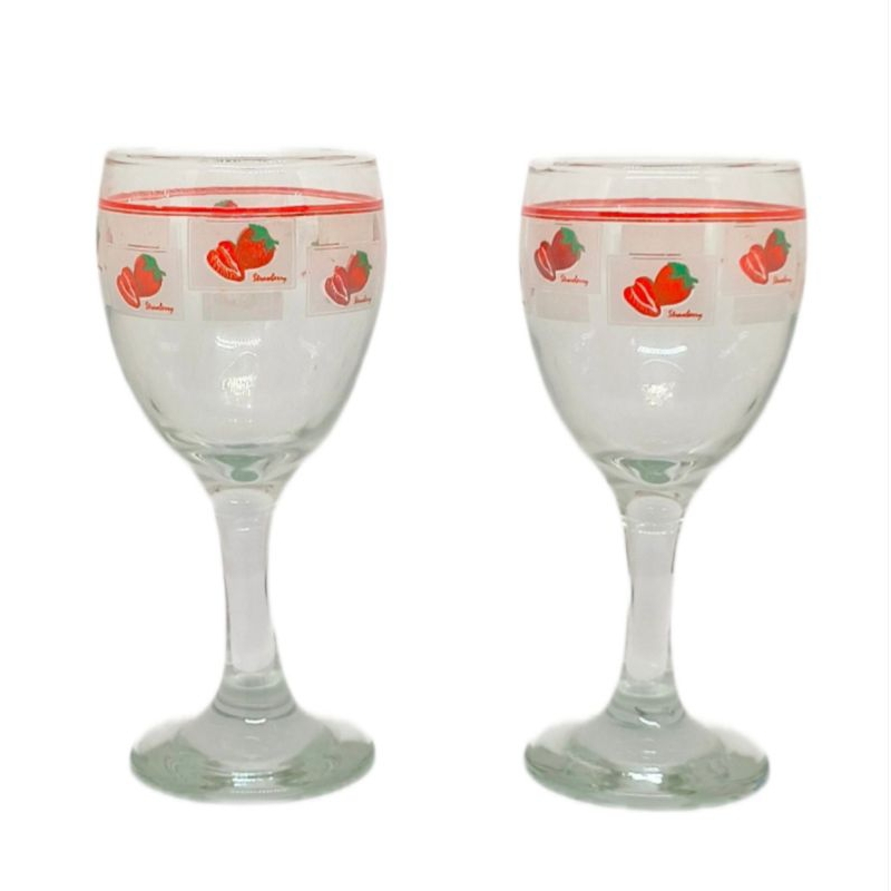 GELAS KACA KAKI TINGGI GELAS MINUM CANTIK