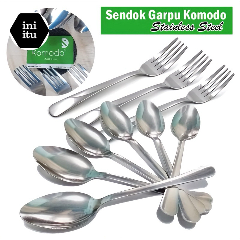[ Komodo ] Sendok Makan Tebal Stainless Steel KOMODO ( ISI 6 PCS )