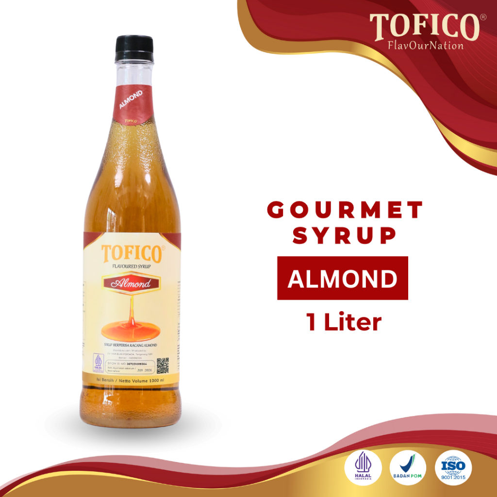 

Syrup Almond Tofico / Sirup Rasa Almond Premium 1L / Toffico Official Store