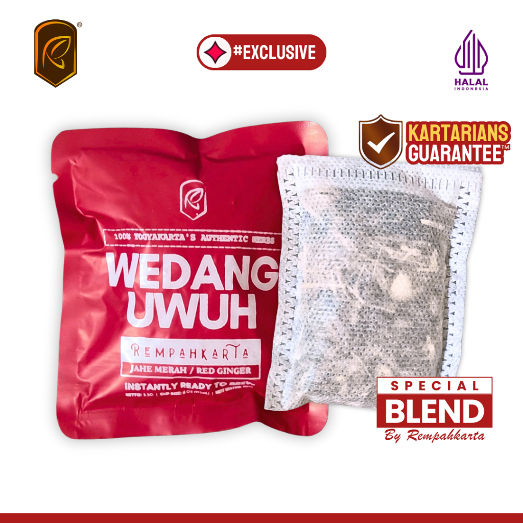 

REMPAHKARTA Wedang Uwuh Teabag Exclusive Jahe Merah (1 Teabag)