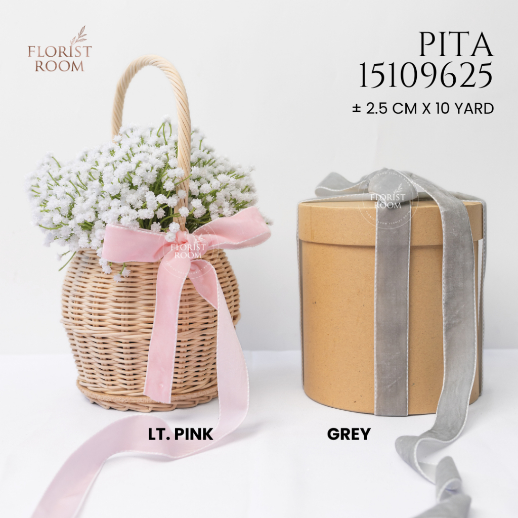 

Pita 15109625 2.5cm x 10yard - ribbon - kado - hadiah - florist - Beludru - Velvet
