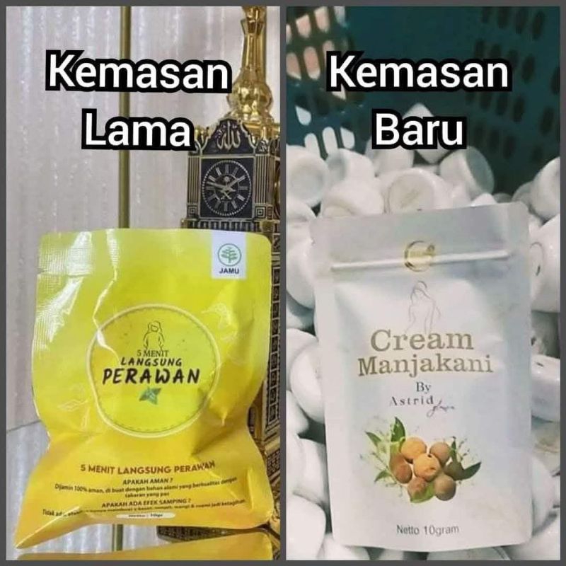 Ready  Jamu Oles 5 Menit Langsung Perawan,Cream Manjakani, Manjakani,Herbal, Mengencangkan Miss V, M