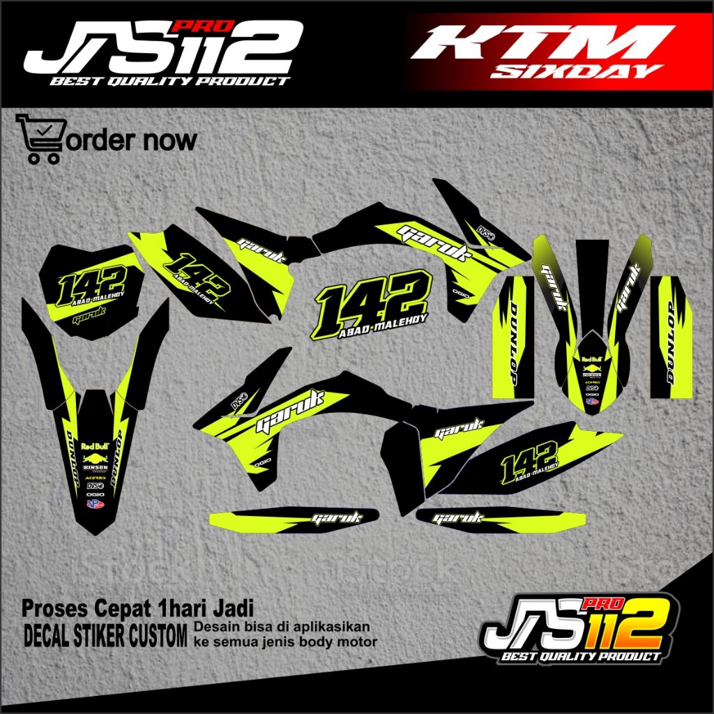 DECAL KTM SIXDAY DECAL KTM 250 KTM 85 FULL BODY STIKER KTM 250