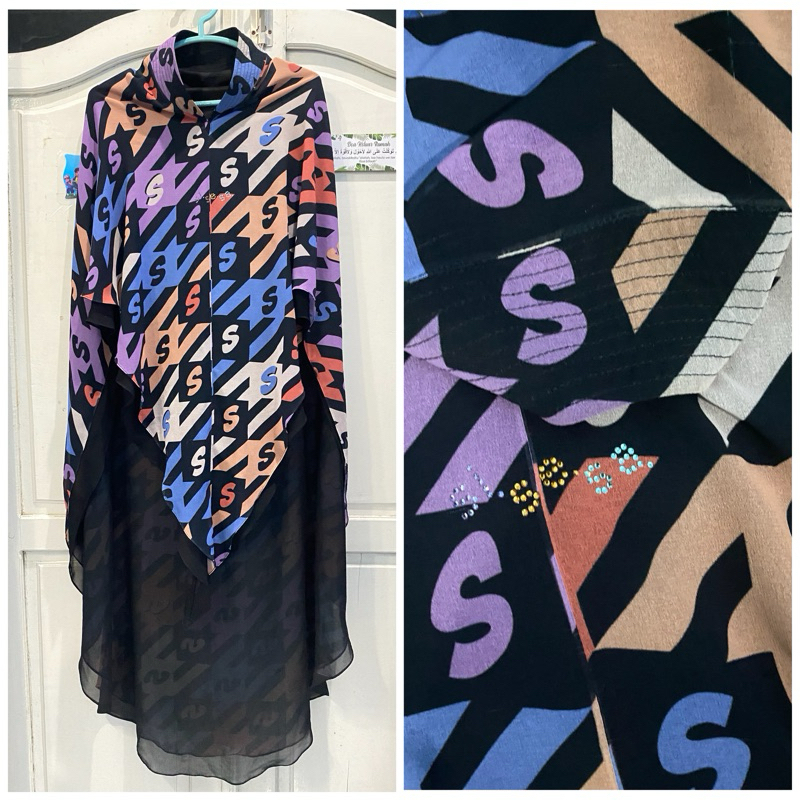 Preloved khimar sisesa black