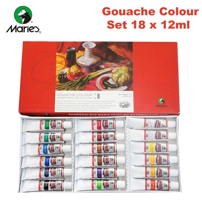 

MARIES GOUACHE COLOR 7318B - 18 WARNA X 12 ML