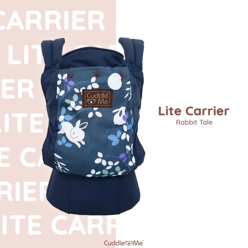 gendongan bayi CUDDLEME lite carrier motif gendong posisi depan belakang untuk baby 4 bulan-3tahun