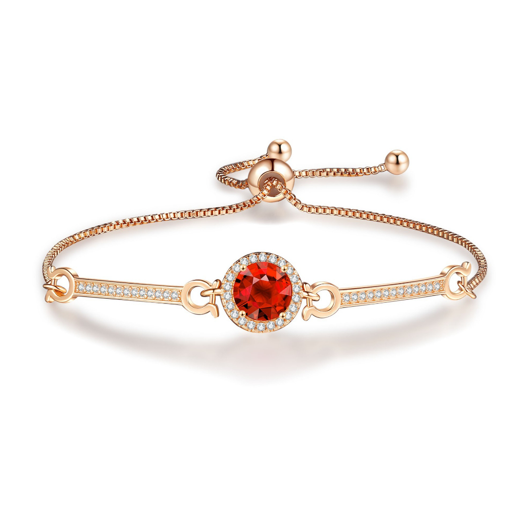 Gelang Serut Permata Merah Delima Elegan 32