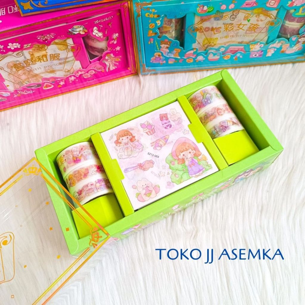 

SET STICKER SZ-12 STIKER DIY TEMPEL WASHI TAPE ROLL JURNALING ANAK KREATIFITAS MURAH GROSIR COD