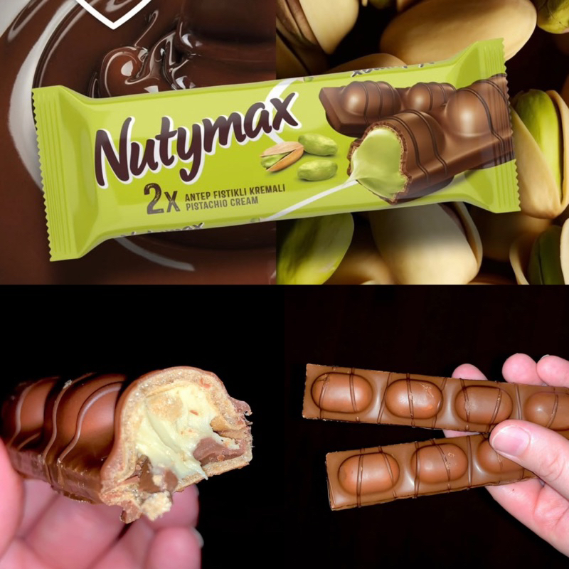 

NUTYMAX Coklat Pistachio | Coklat Turki | Cemilan Turki | Oleh Oleh Turki