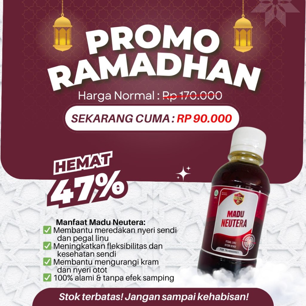 

Madu Neutera / Neurotera / Syarafit. Rehab Hati Store. Meredakan Sakit Pinggang Pegal Linu Nyeri Sendi Untuk Terapi Syaraf Kejepit/neutera