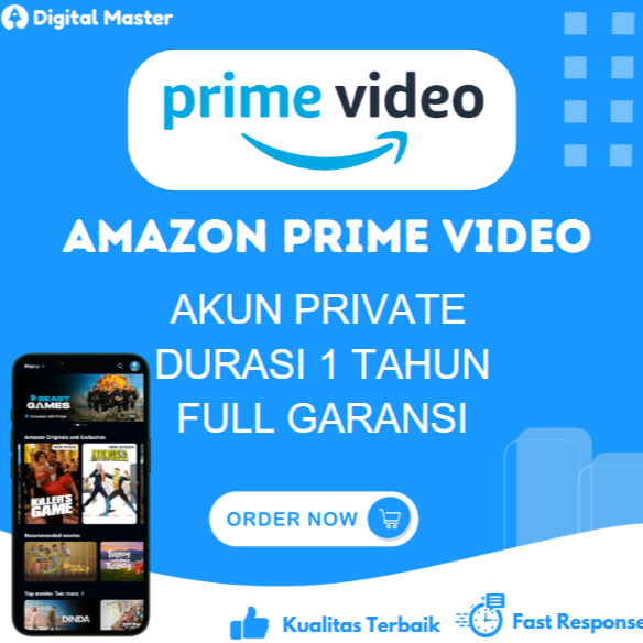 Amazon Prime Video 1 Tahun Resmi Anti Error - High Quality Akun Legal Full Garansi