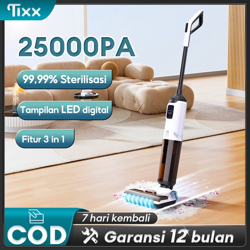 TIXX Cordless Wet Dry Sterilisation Vacuum Cleaner 25000PA Portable Vacuum Cleane
