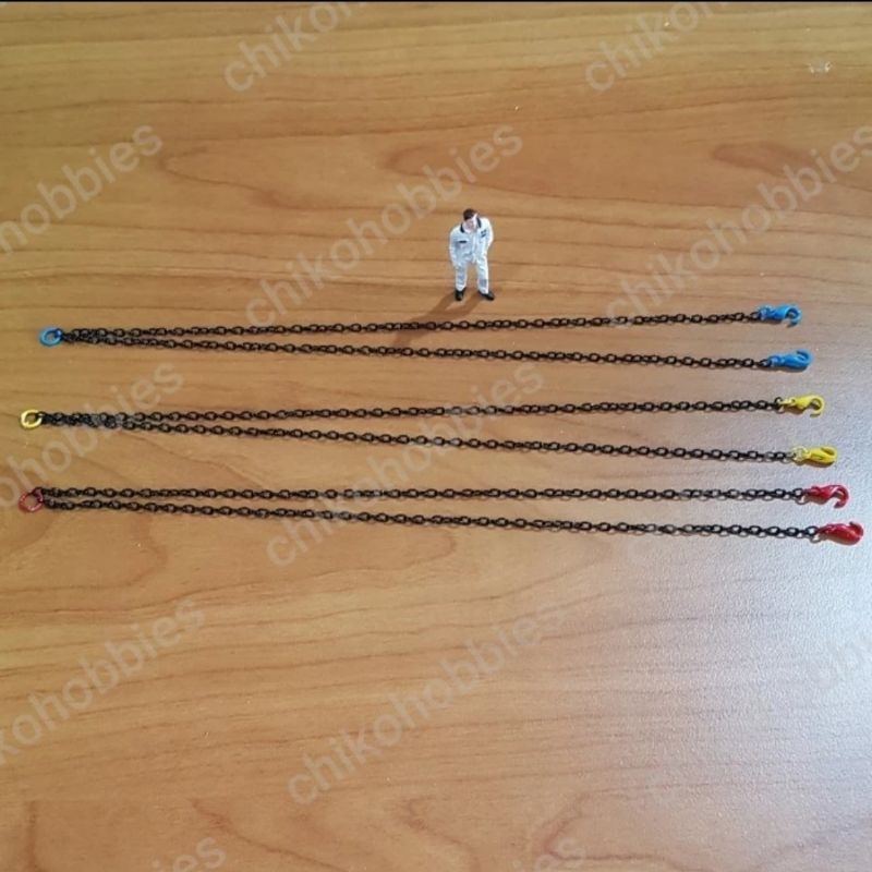 Diecast Miniatur Crane Lifting Chain Set (Rantai Crane) 2 Cabang