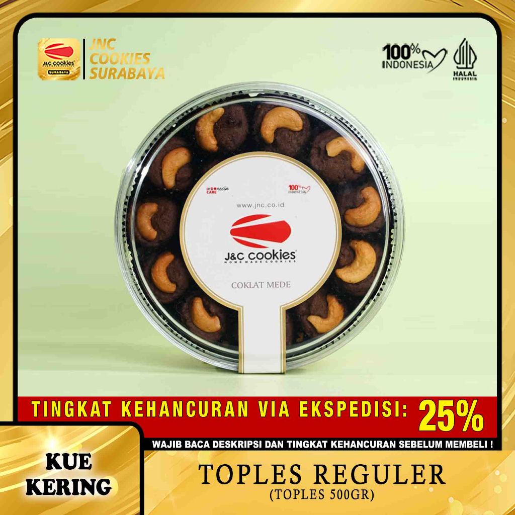 

Kue Kering Coklat Mede (Toples Reguler) - Kue Kering JNC Cookies Surabaya - J&C Cookies - Home Made Cookies - Kue Lebaran Kue Kering Lebaran Kue Kering Idul Fitri Kue Kering Idul Adha Kue Natal Kue Kering Natal Kue ina Cookies Premium Kue Kering Premium