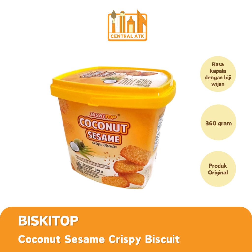 

BISKITOP SESAME COCONUT 320GR / BISKUIT CRISPY