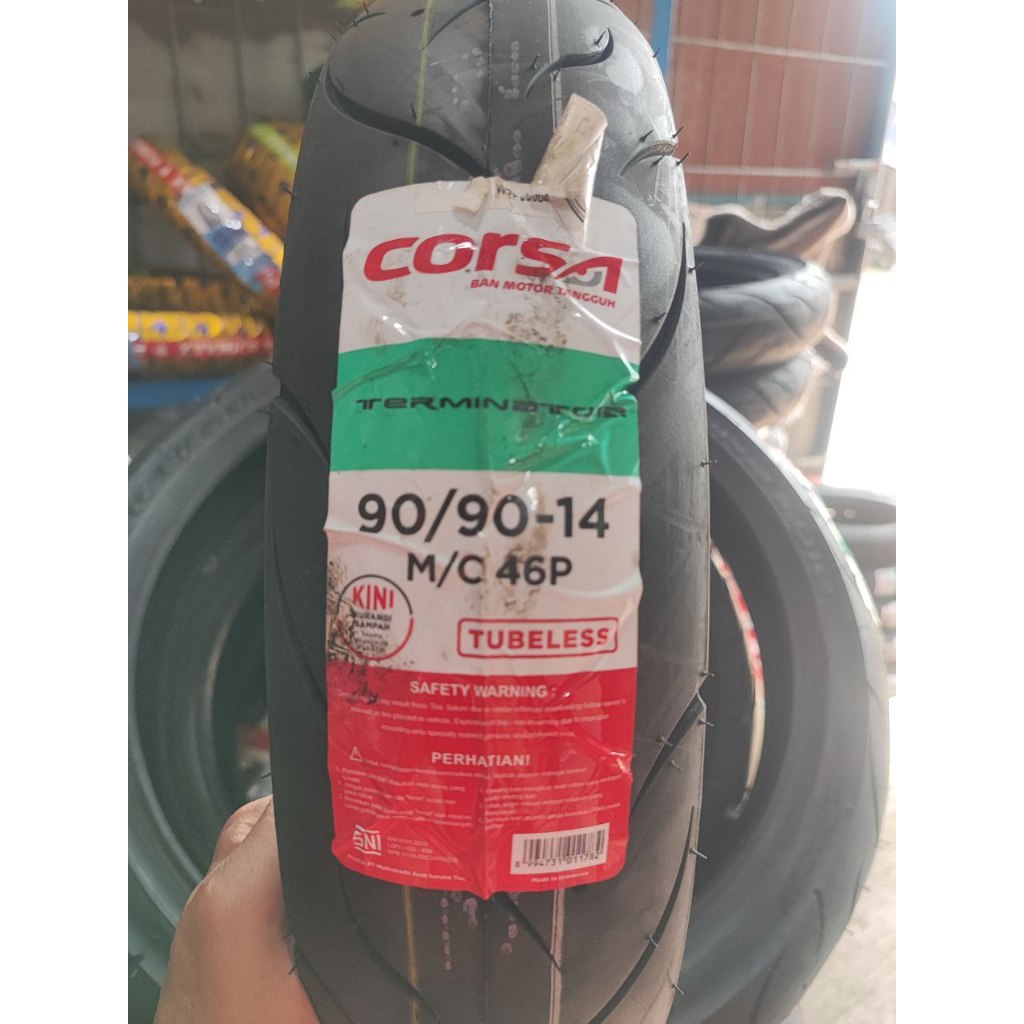 SNI Ban CORSA 90/90-14 TERMINAT 012 TUBELESS Ban Motor Matic VARIO 125, BEAT, MIO, LEXI S, GENIO, LE
