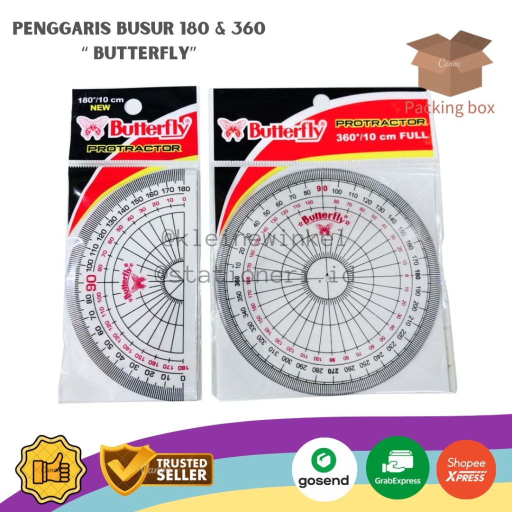 

Busur 360° & 180° BUTTERFLY 10 cm ECER [ 1 PCS ]