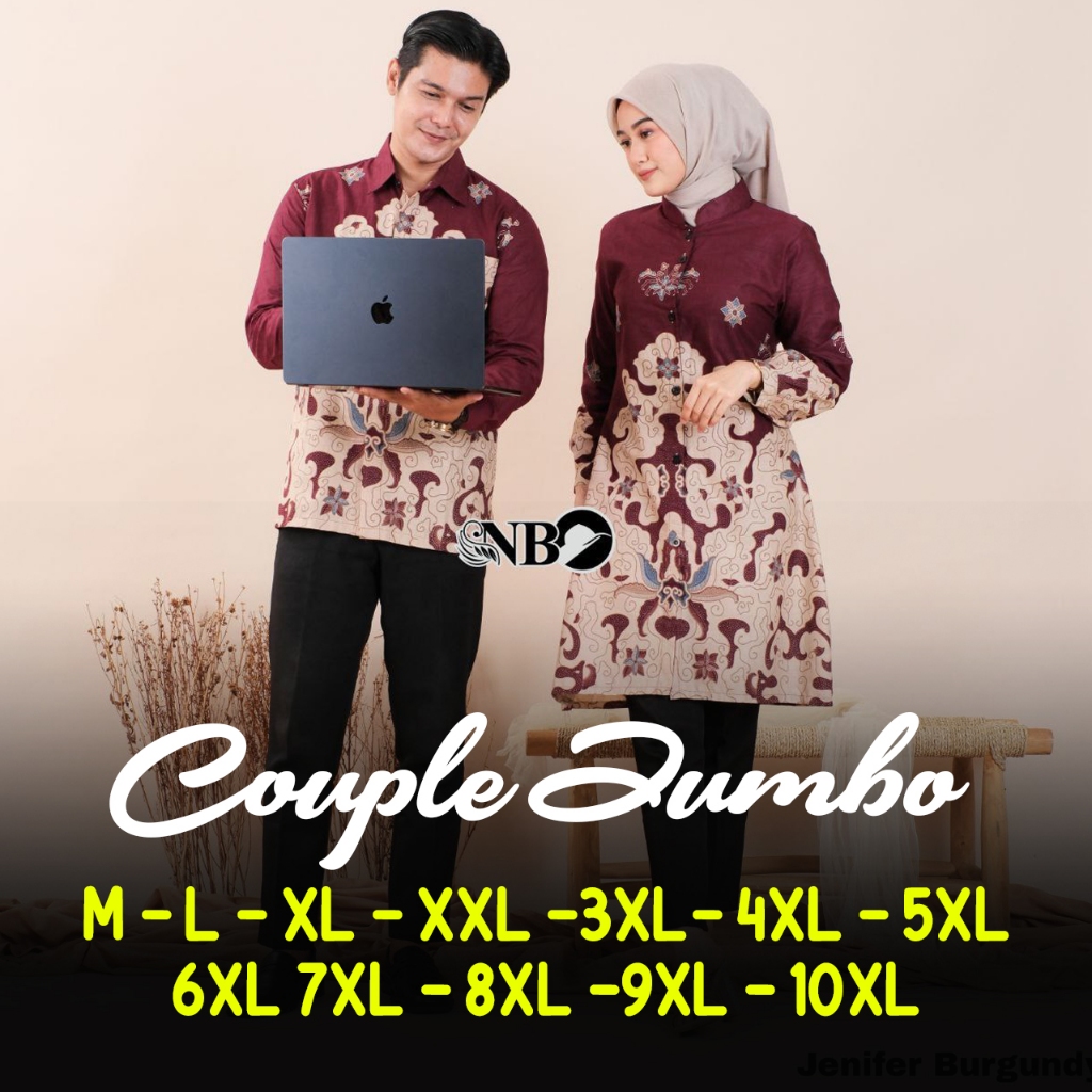 TUNIK COUPLE JUMBO - jb couple jumbo bahan nyaman lengan panjang TUNIK JUMBO - TUNIK BATIK WANITA MO