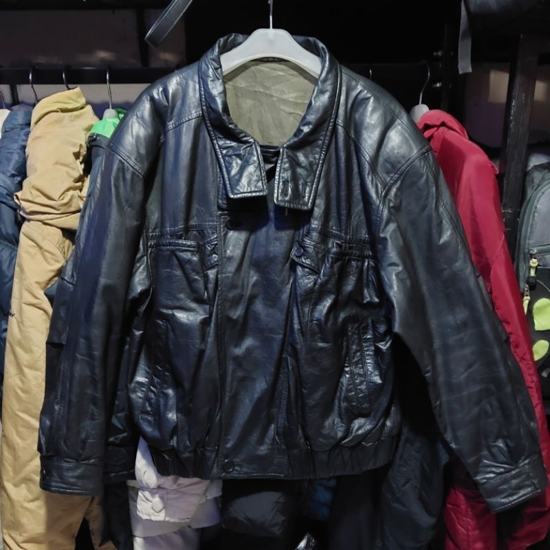 JAKET KULIT SAPI VINTAGE HARINGTON