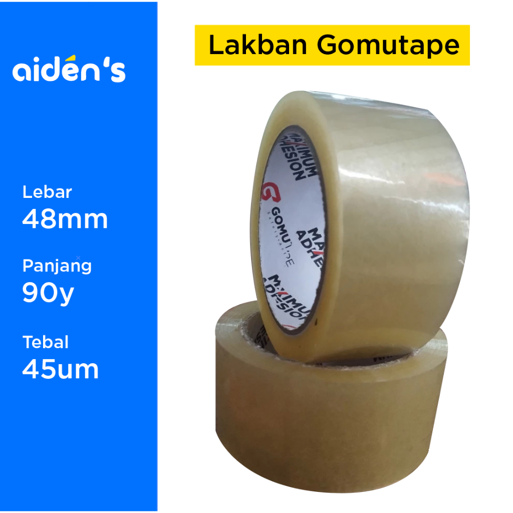 

Lakban OPP Tape / Selotip / Isolasi Ekonomis Termurah Berkualitas Satuan Lakban Bening OPP Gomu tape 45mm 90 Yard BC