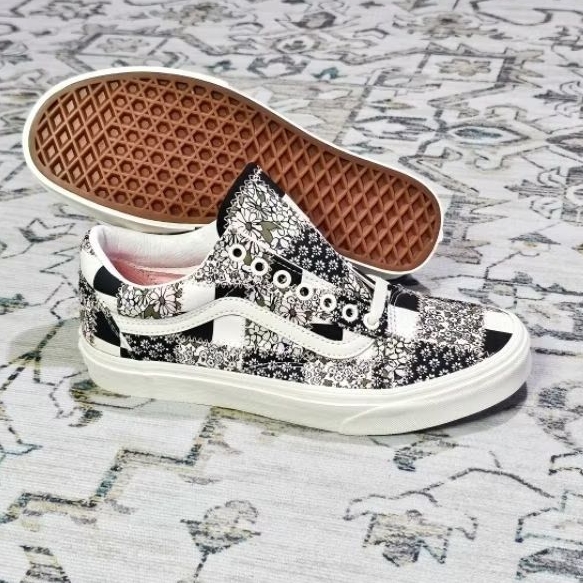 Vans Old Skool Patchwork Floral Marshmallow (ORIGINAL BNIB RESMI PT NAVYA)