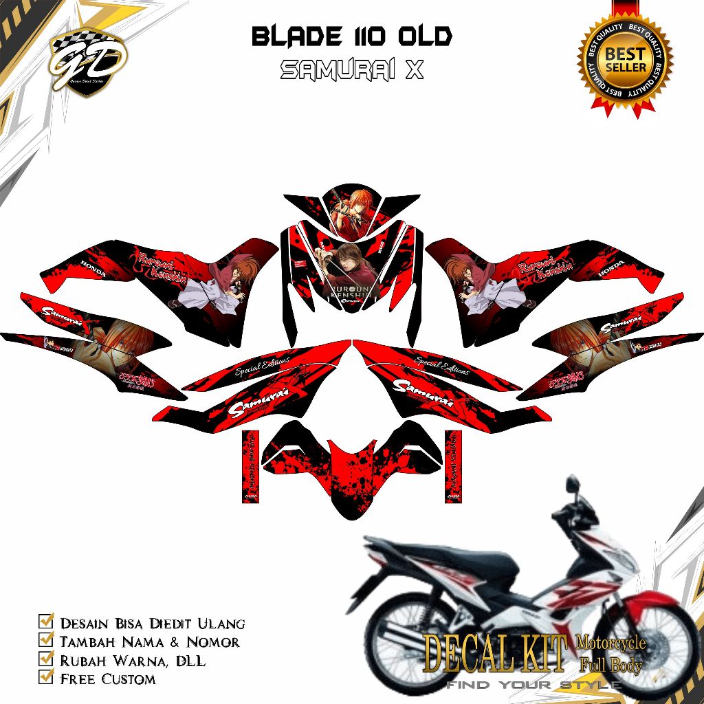 Decal Blade Old Full Body Decal Blade Lama Full Body Samurai