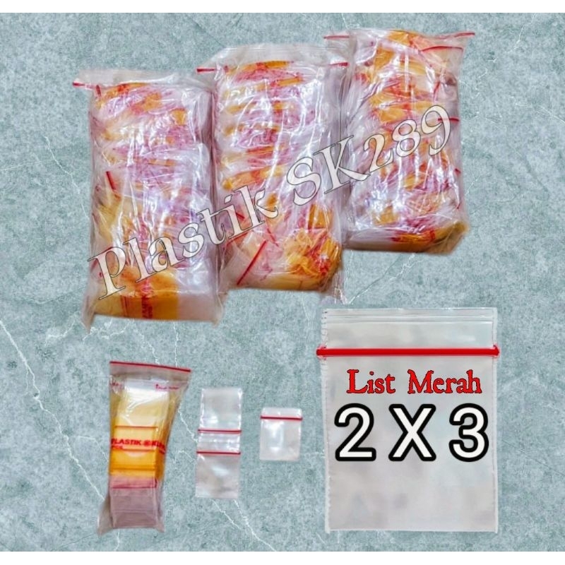 PLASTIK KLIP 2X3 1SLOP ISI 1000 LEMBAR / ZIPPER ZIPLOCK / PLASTIK KECIL / KLIP / PLASTIK KLIP