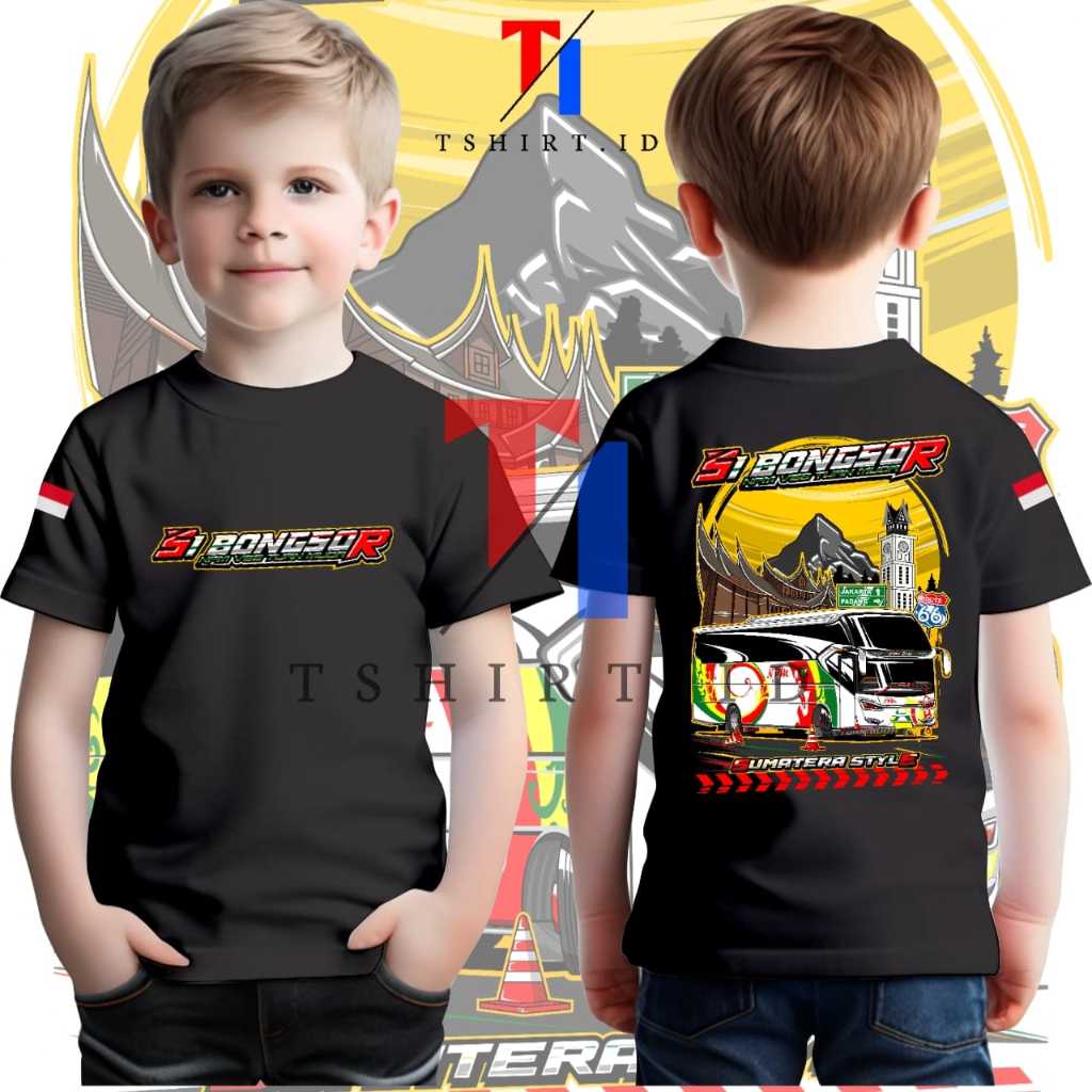 Kaos Anak Bus Si Bongsor | Kaos Bus Mania Keren Terlaris Anak Cewe Dan Cowo |