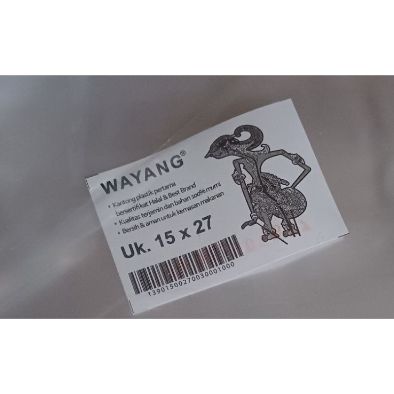 plastik pp wayang 15x27