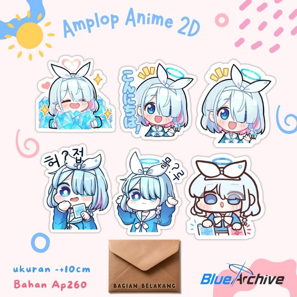 

(ISI 6) AMPLOP ANIME 2D BLUE ARCHIVE ARONA