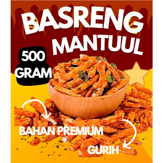 

Basreng extra pedas daun jeruk isi 500gram