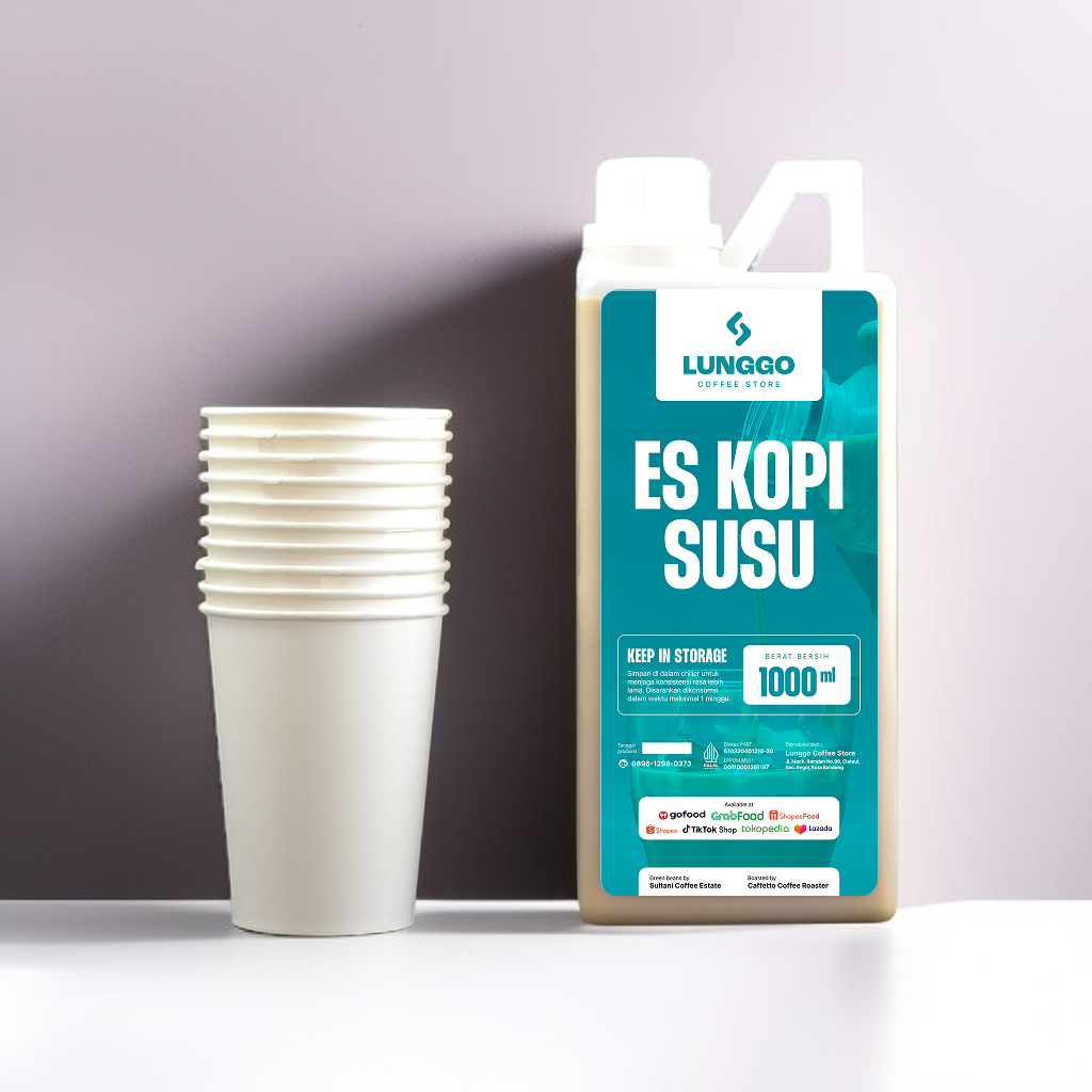 

Paket Spesial Ramadhan 10 Liter Es Kopi Susu Lunggo (Cocok Untuk 100 Orang) FREE 100 CUP