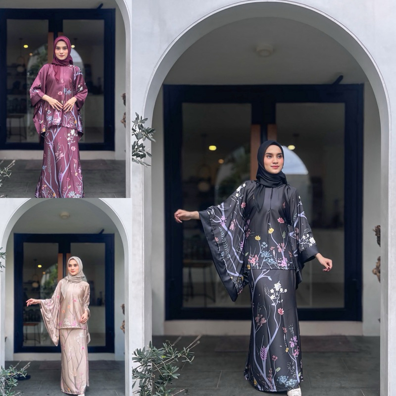 Noura Set - Baju Kurung Melayu Dress Setelan Kurung Melayu (BAJU & ROK)