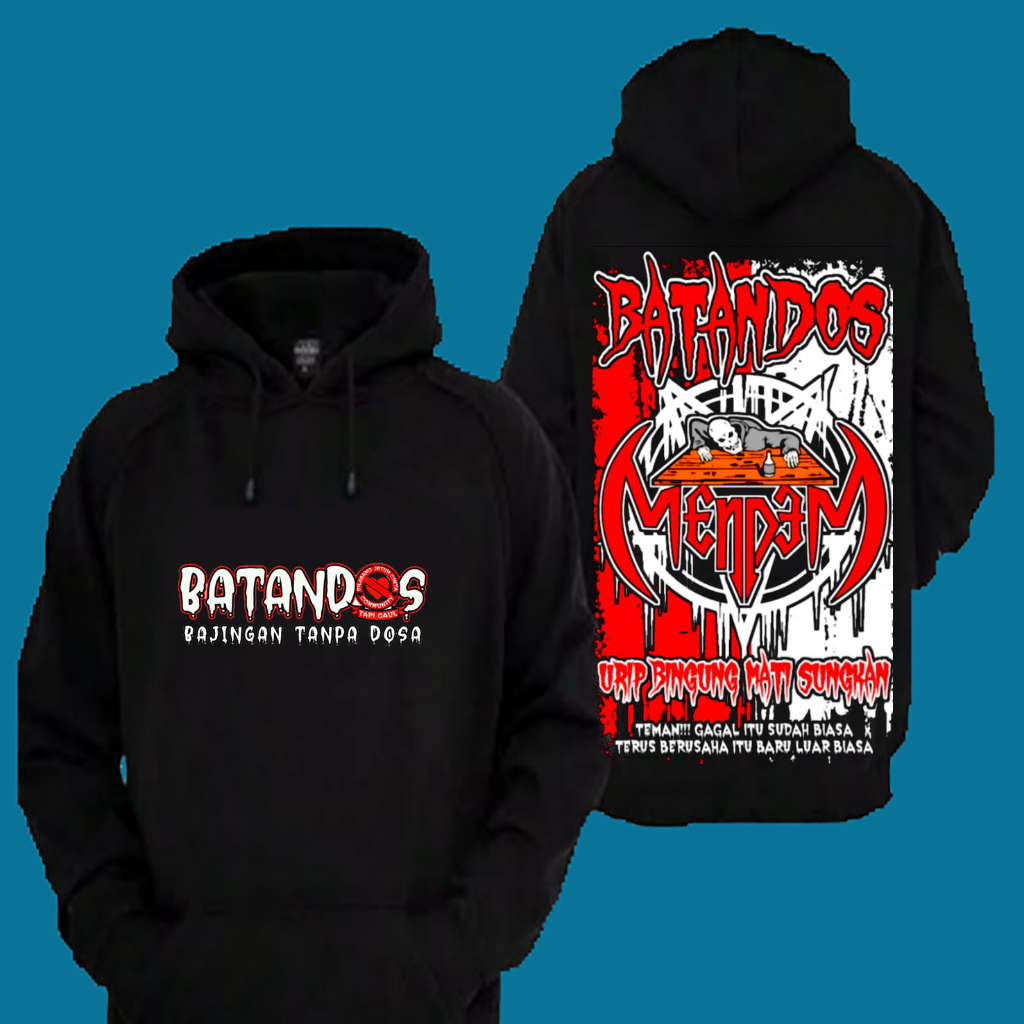Sweater Hoodie Distro Batandos Bajingan Tanpa Dosa Mendem Netral Komunitas Premium Terbaru