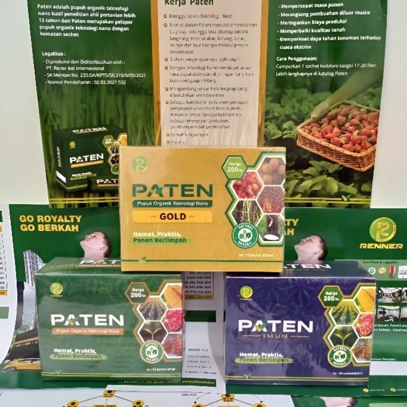 Pupuk paten gold original 100% | pupuk organik paten gol | pupuk paten | imun paten 1 box isi 24 sac