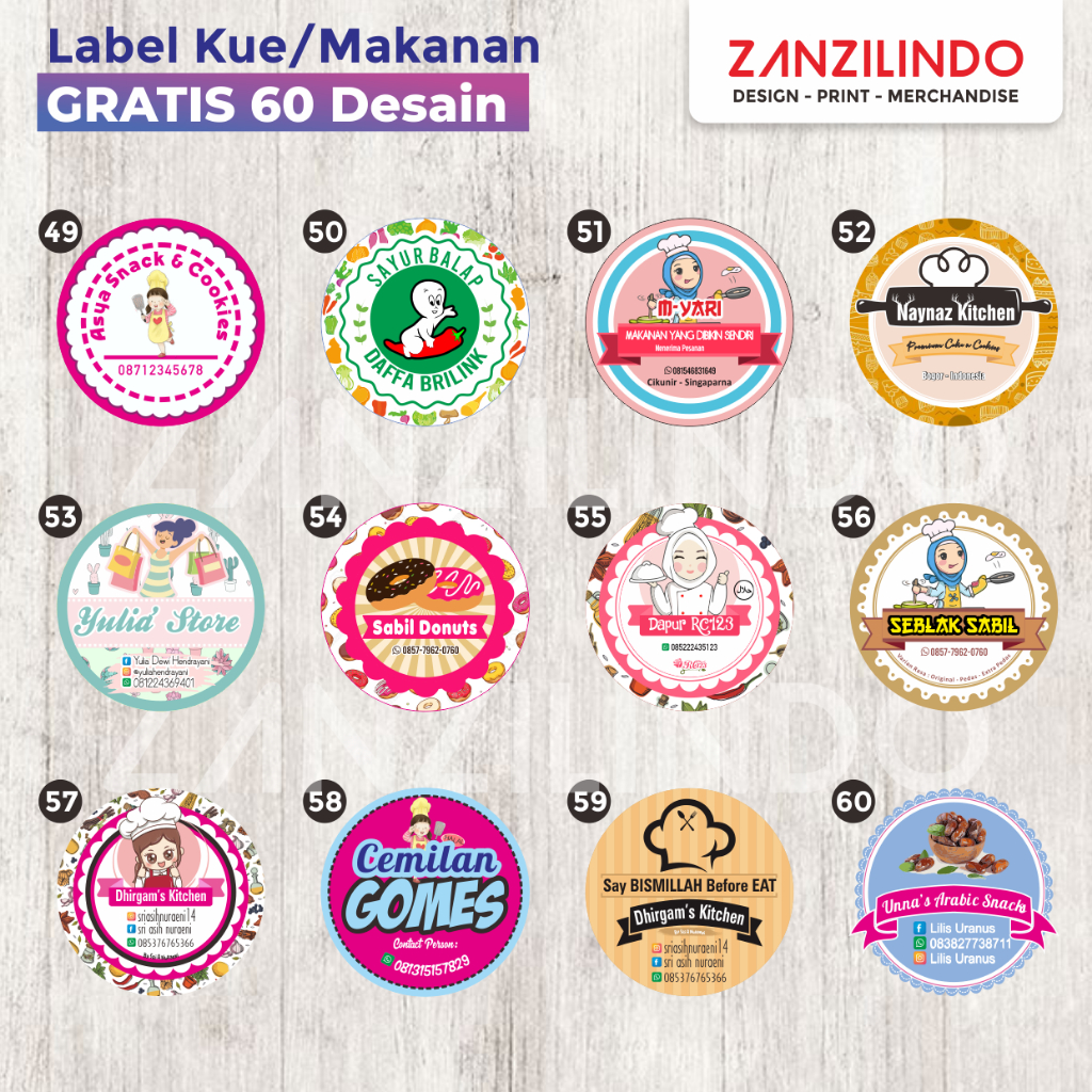 

Cetak Label Stiker Kiscut Kue Makanan Minuman Snack GRATIS DESAIN