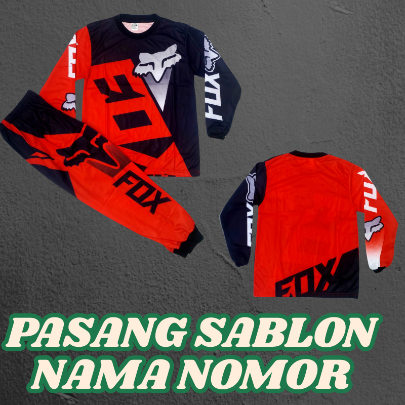 Setelan baju motor cross/baju sepeda anak/baju motor cross murah