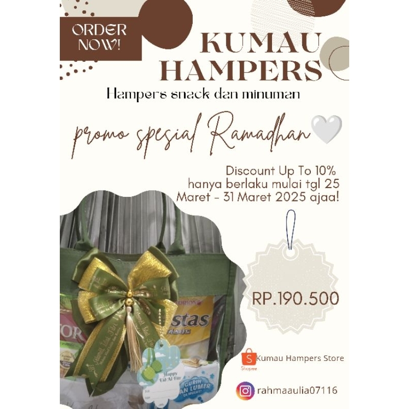 

set Hamper lebaran snack dan minuman