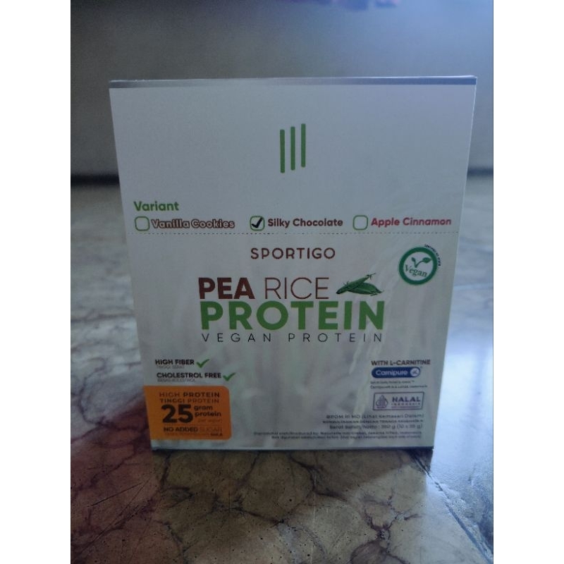 

Sportigo Pea Rice Protein Vegan 10 Sachet x 35g Variant Silky Chocolate