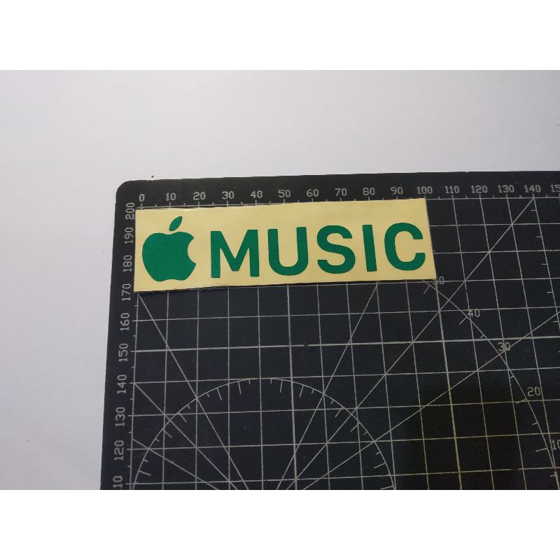 

stiker cutting apple music