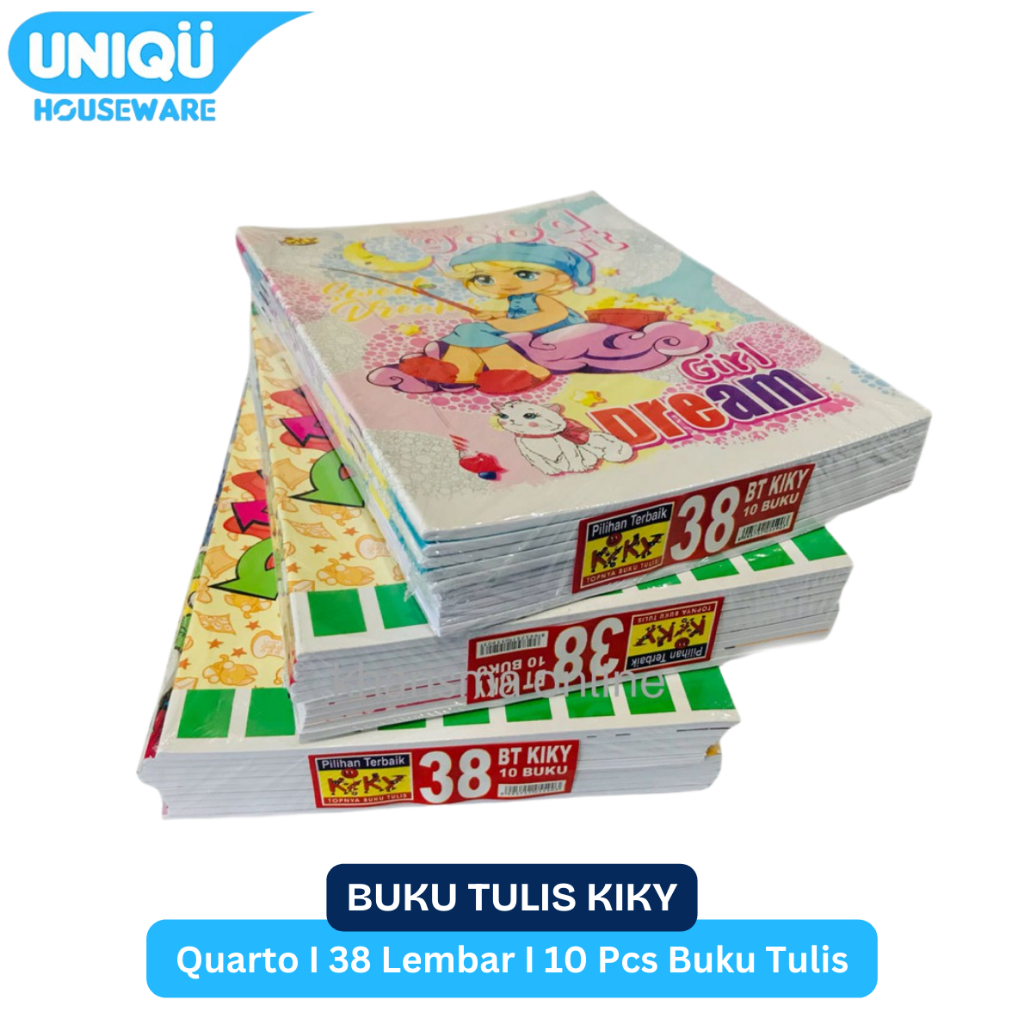 

UNIQU Buku Tulis KIKY isi 38 Lembar - 10 Buku Polos