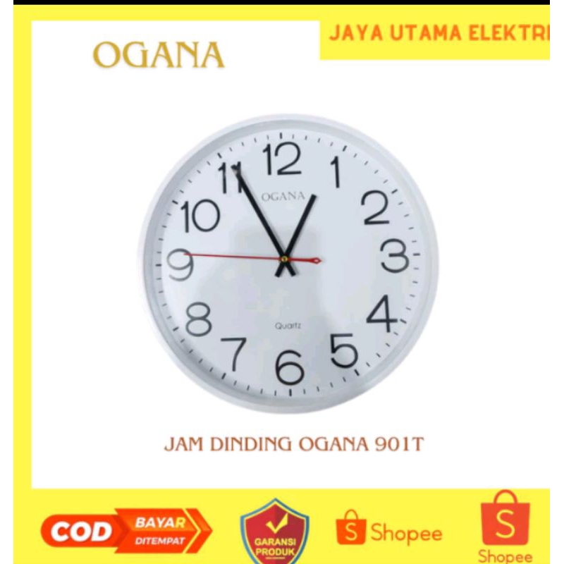 JAM DINDING OGANA WARNA PUTIH POLOS JUMBO -JAM DINDING