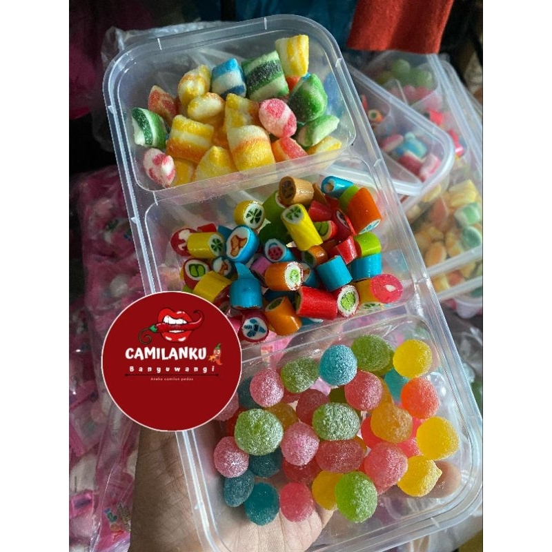 

Permen sticky candy pillow marble sekat 3